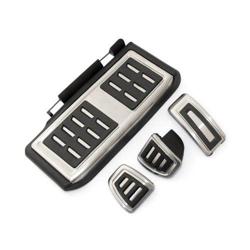 VW Passat B8 Golf 7 Edelstahl Pedal Kappen Gaspedal Kupplung Bremse Fußstütze
