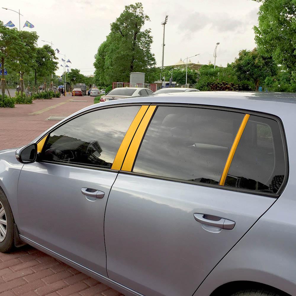 VW Golf 6 Türzierleisten A + B + C Säule Türsäule Aufkleber Etikett