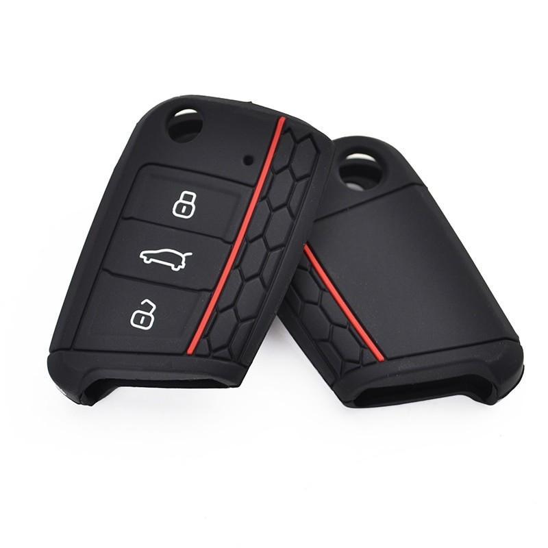 VW Polo Golf 7 Silikon Auto Schlüssel Schutz Hülle Etui