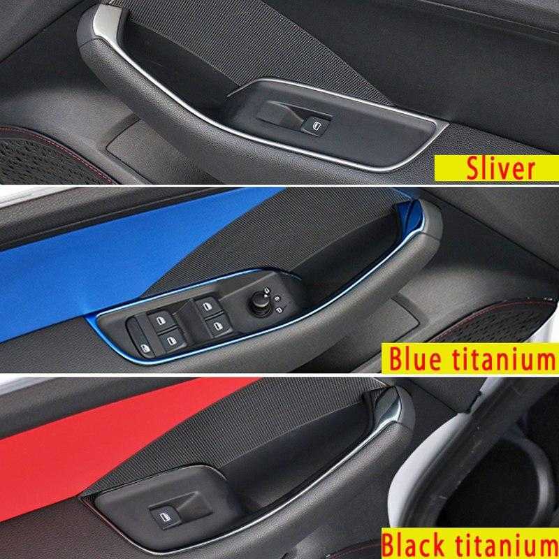 Audi A3 8V Edelstahl Fenster Heber Schalter Taster Abdeckung Rahmen