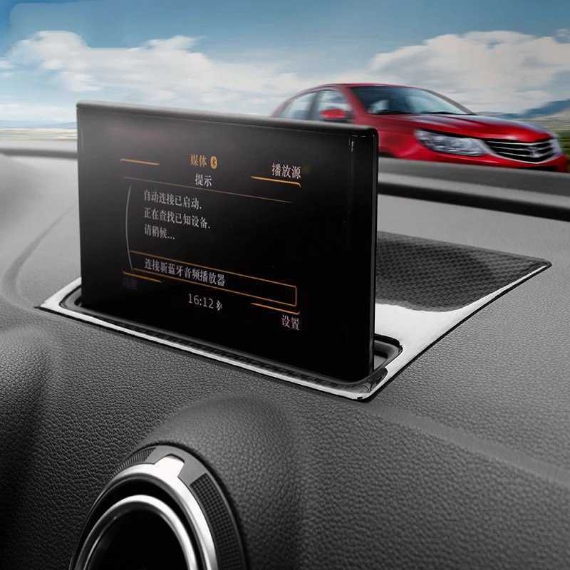 Audi A3 8V Carbon Mittelkonsole Armaturenbrett Bildschirm Rahmen Abdeckung