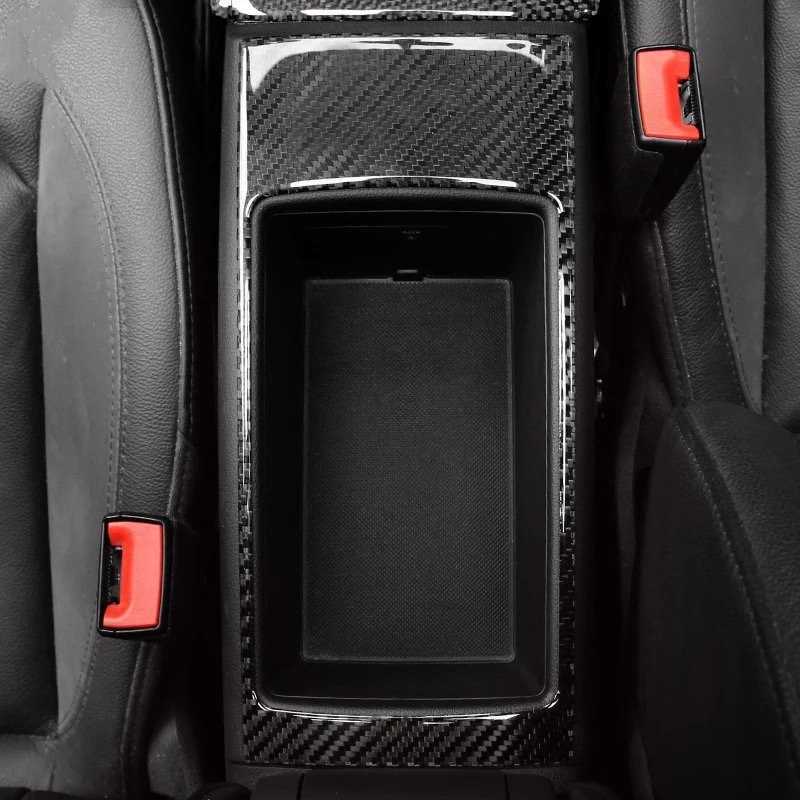 Audi A3 8V Carbon Ablagekasten Mittelkonsole Armlehne Abdeckung Rahmen