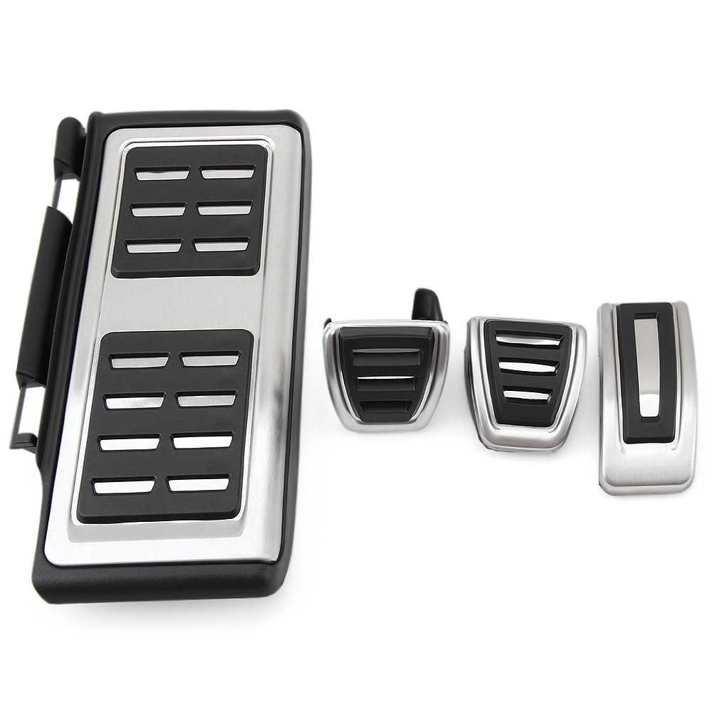 Audi A3 8V Edelstahl Pedal Auflagen Kappen Gaspedal Kupplung Bremse Fußstütze