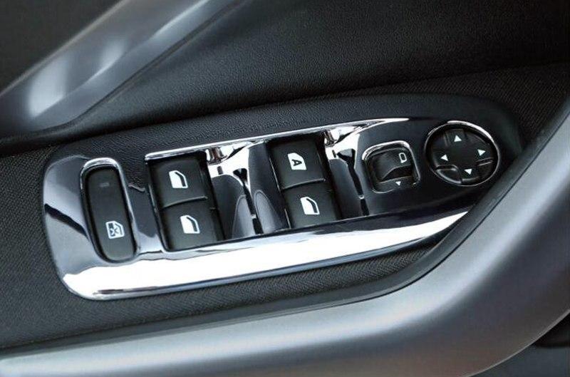Peugeot 2008 Chrom Fenster Heber Schalter Taster Abdeckung Rahmen