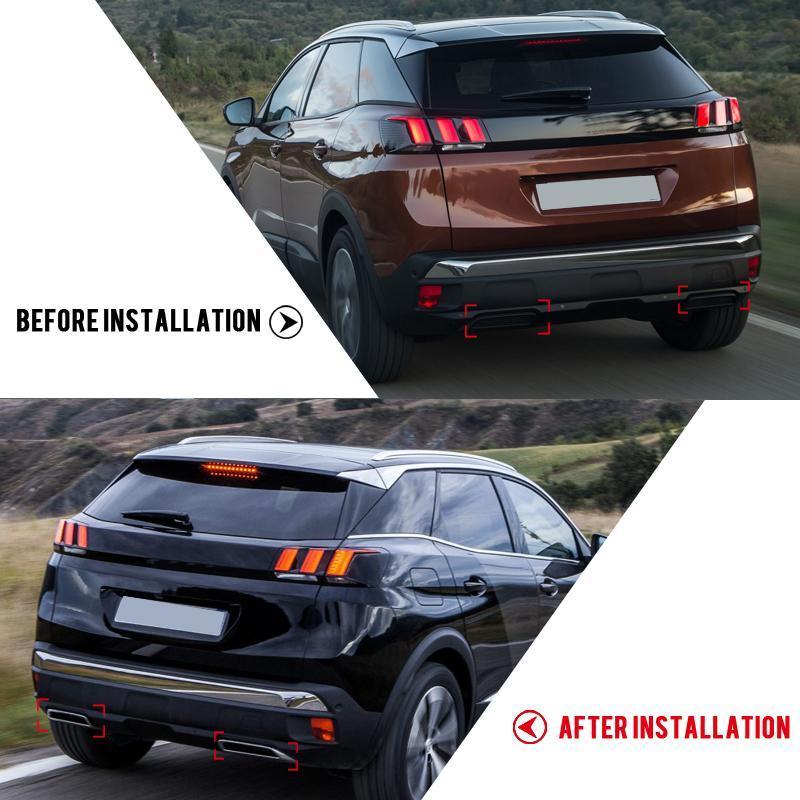 Peugeot 3008 Auspuff Blende Schalldämpfer Abdeckung