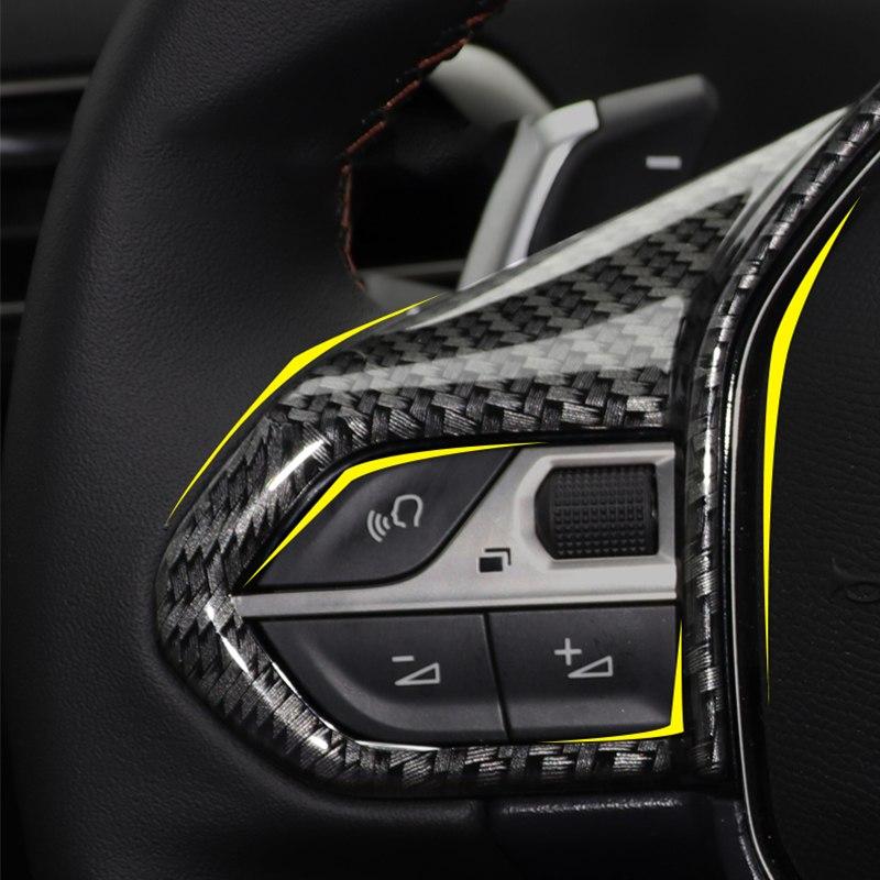Peugeot 3008 II / 5008 II Chrom Carbon Lenkradbezug Lenkradhülle Abdeckung Rahmen