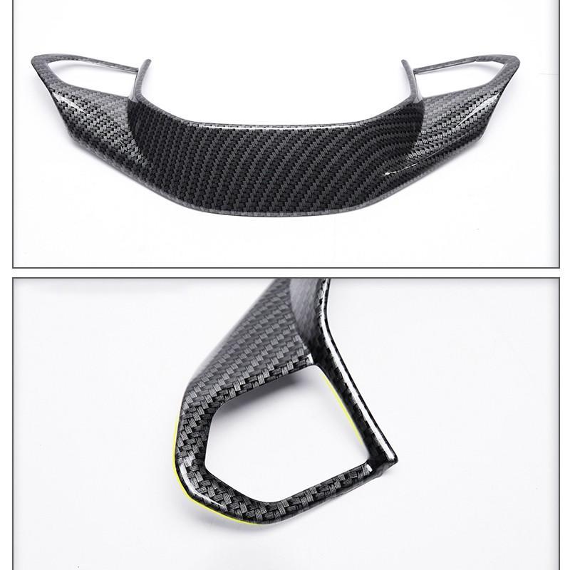 Peugeot 3008 II / 5008 II Chrom Carbon Lenkradbezug Lenkradhülle Abdeckung Rahmen