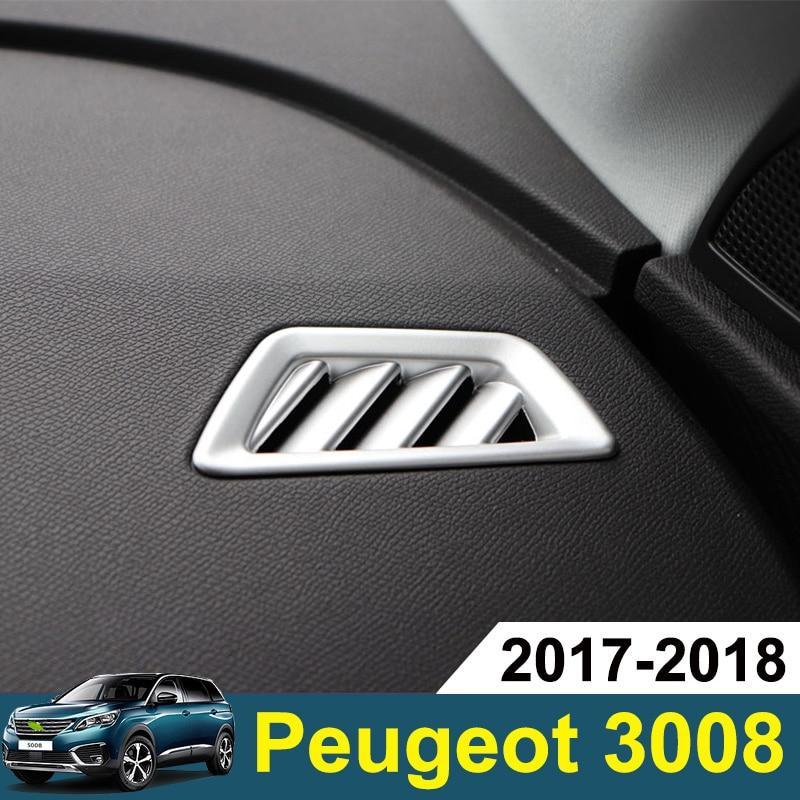 Peugeot 3008 II / 5008 II Chrom Carbon Armaturenbrett Luftdüsen Lüftung Abdeckung Rahmen