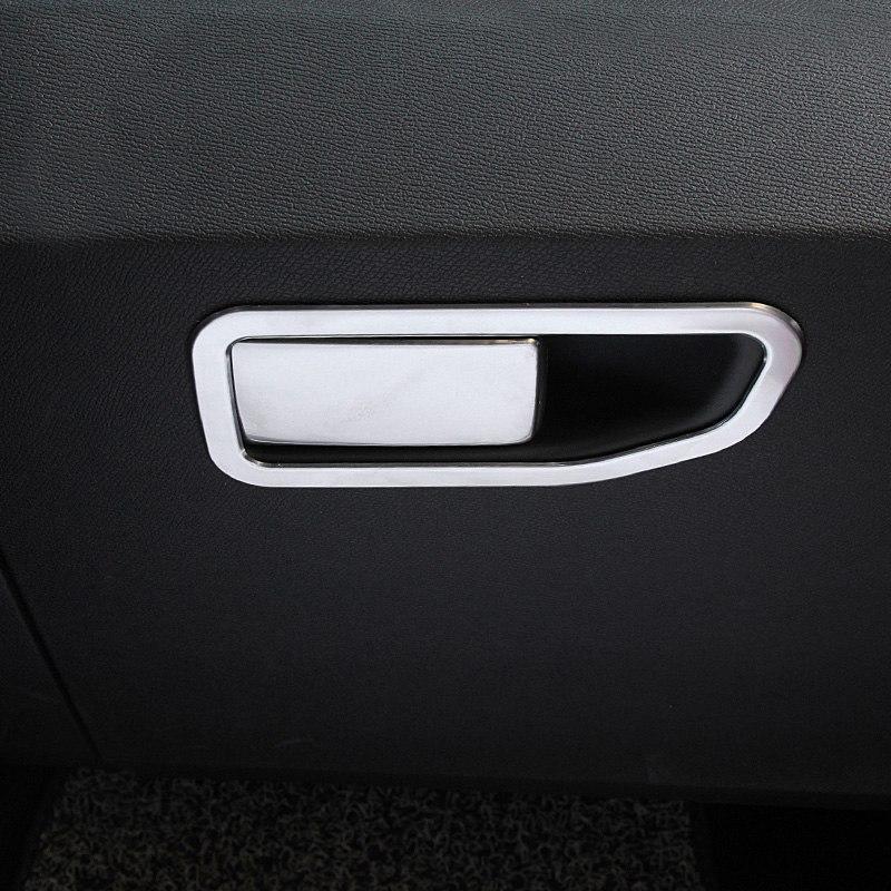 Peugeot 3008 II / 5008 II Edelstahl Griff Hebel Handschuh Fach Kasten Abdeckung Rahmen