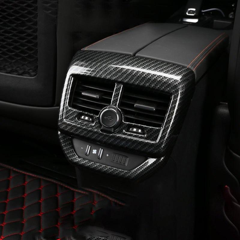 Peugeot 3008 II / 5008 II Chrom Carbon Armlehne Luftdüsen Lüftung Abdeckung Rahmen