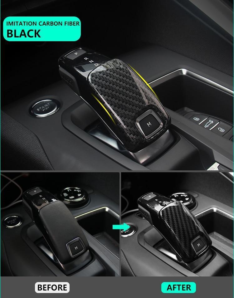 Peugeot 3008 II / 5008 II Chrom Carbon Schaltehebel Getriebe Gehäuse Abdeckung
