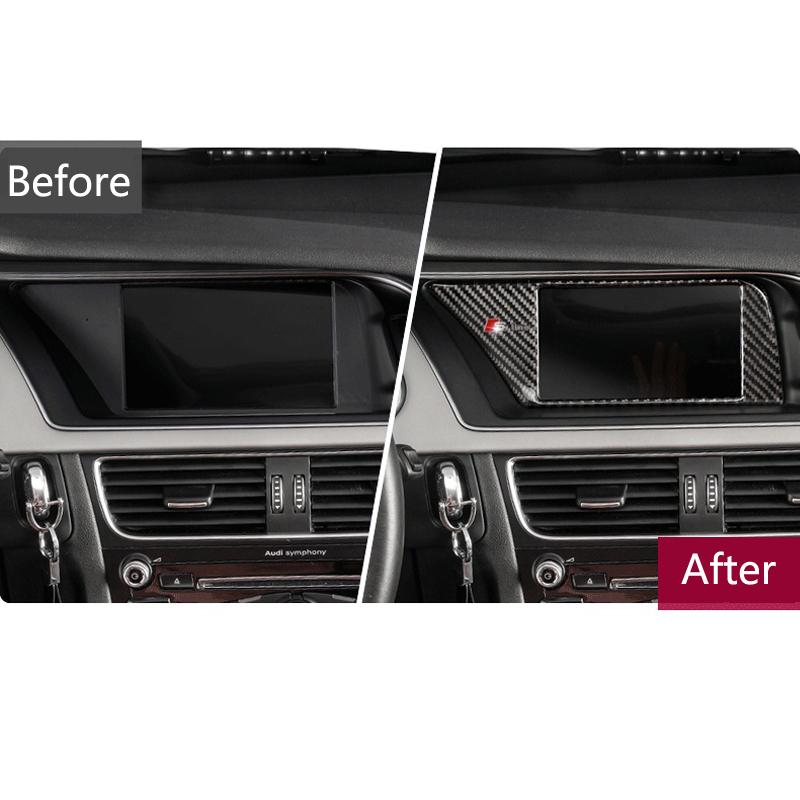 Audi A4 B8 / A5 B8 Carbon Mittelkonsole Armaturenbrett Bildschirm Rahmen Abdeckung