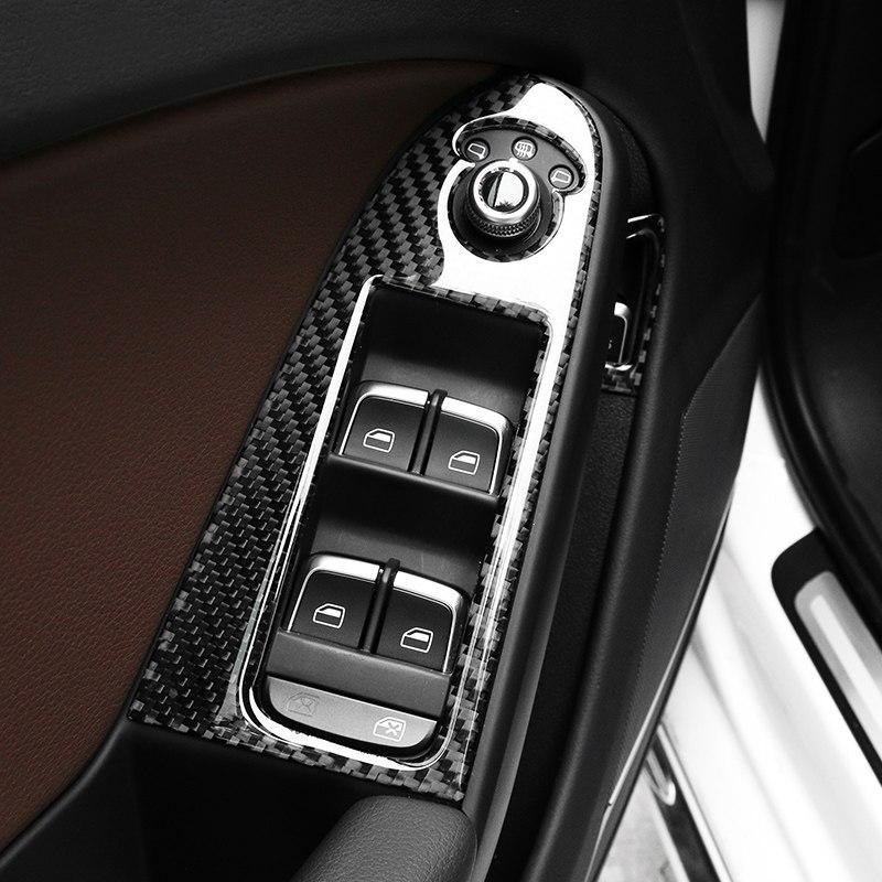 Audi A4 B8 Carbon Fenster Heber Schalter Taster Rahmen Abdeckung