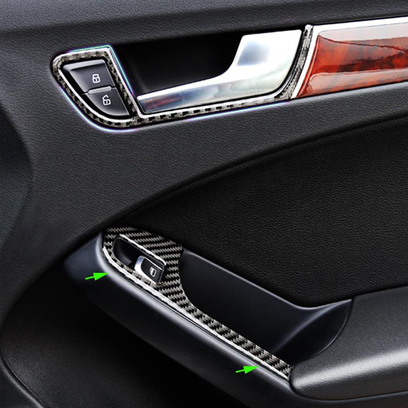 Audi A4 B8 Carbon Fenster Heber Schalter Taster Rahmen Abdeckung