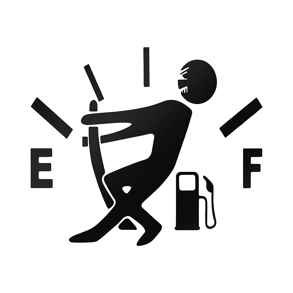 Leerer Auto-Tank Kraftstoff Tankanzeige Vinyl Aufkleber Sticker