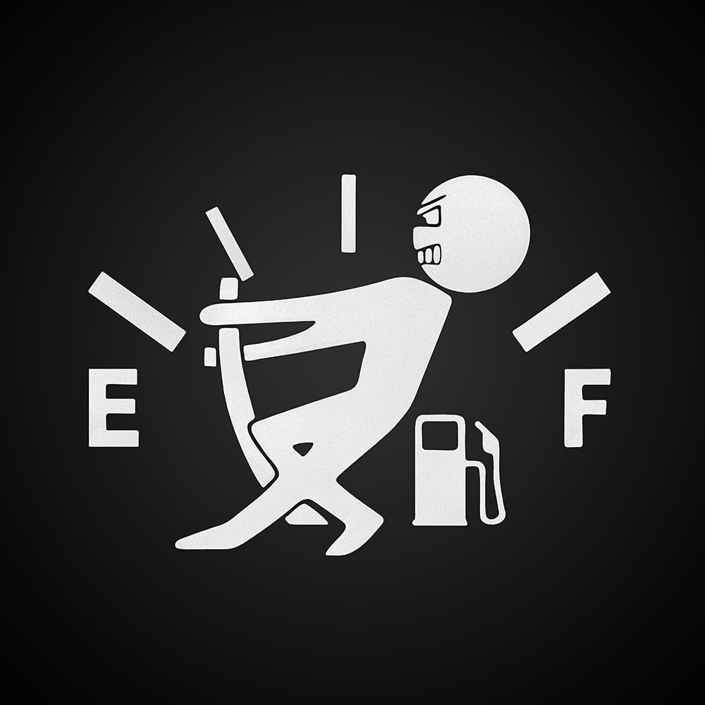 Leerer Auto-Tank Kraftstoff Tankanzeige Vinyl Aufkleber Sticker