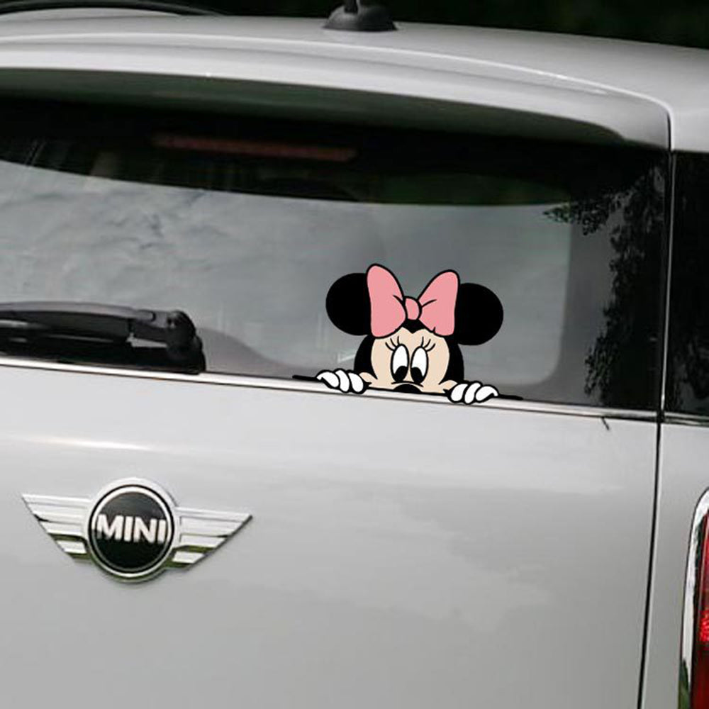 Niedliche Micky Maus Minnie Karikatur Vinyl Aufkleber