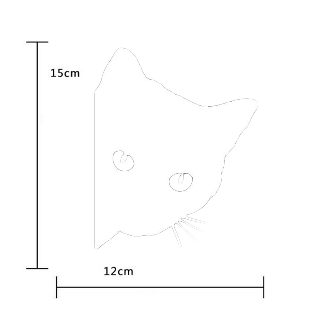Schauende Katze Kätzchen Vinyl Aufkleber