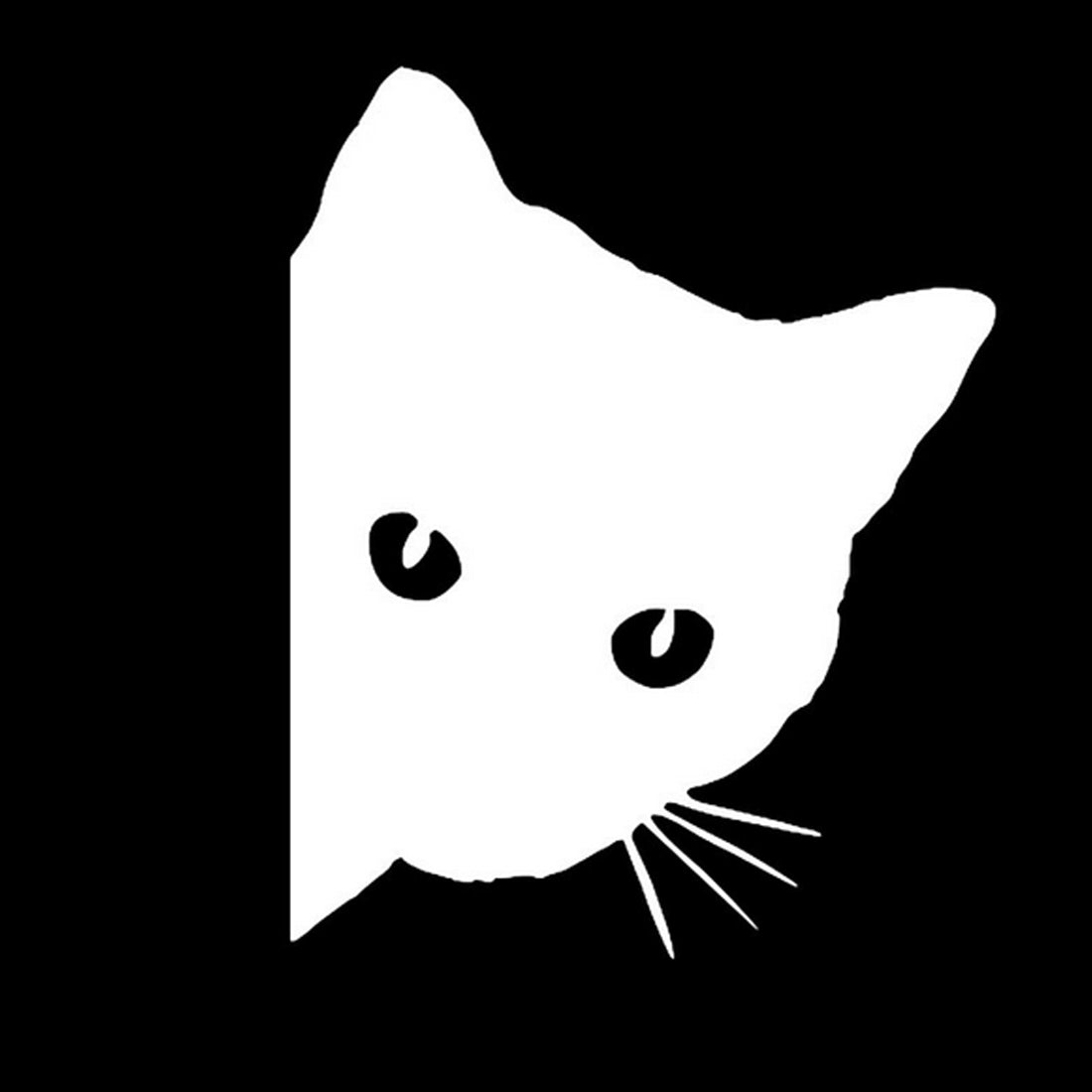 Schauende Katze Kätzchen Vinyl Aufkleber