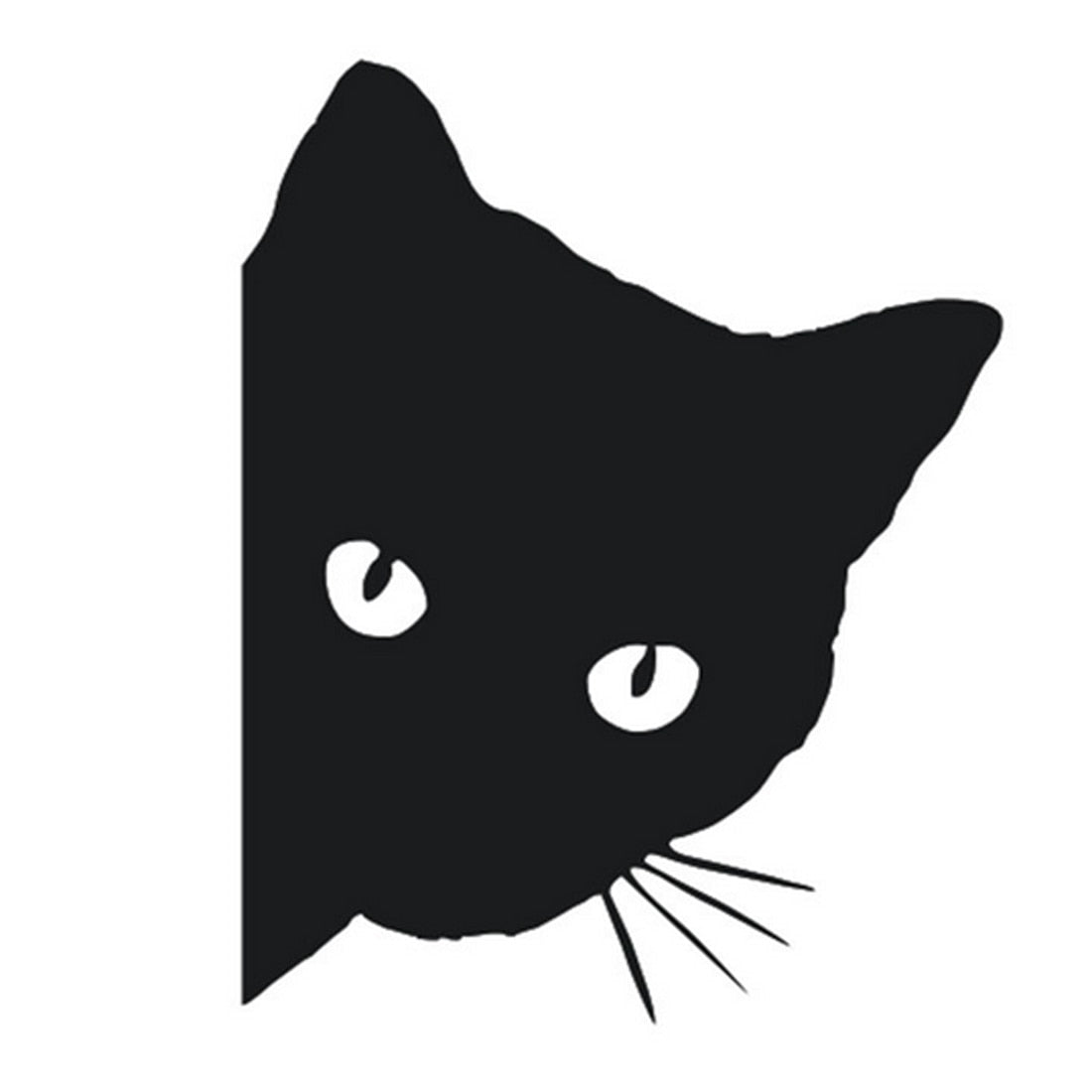 Schauende Katze Kätzchen Vinyl Aufkleber