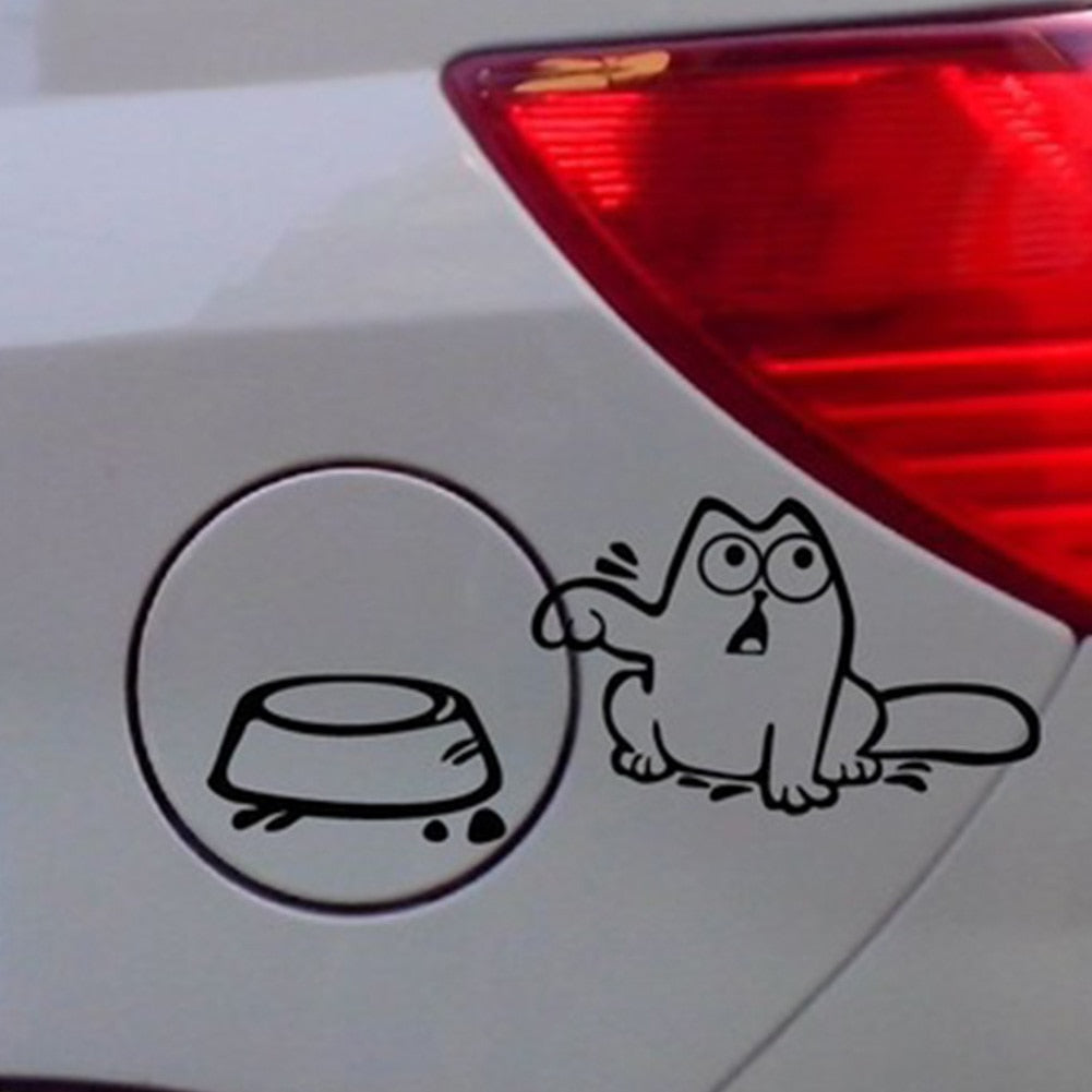 Hungriger Simon Katze Kätzchen Vinyl Aufkleber