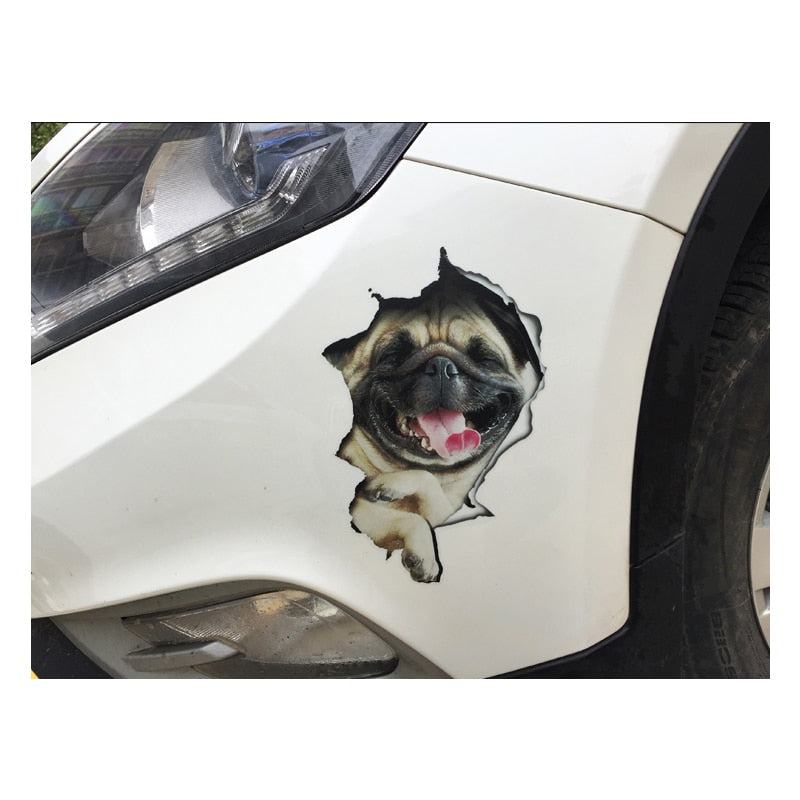 Kätzchen oder Süßer Hund Vinyl Aufkleber