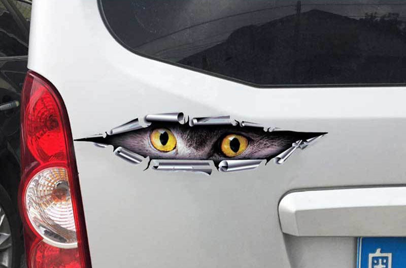 Spähendes Katzenauge Vinyl Aufkleber