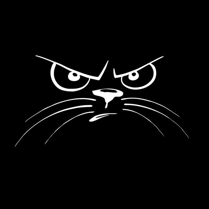 Wütende Katze Vinyl Aufkleber