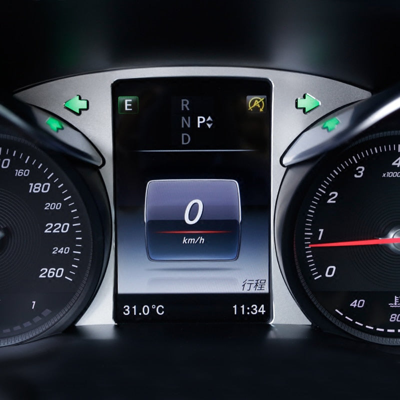Mercedes GLC C253 X253 / C W205 Edelstahl Armaturenbrett Geschwindigkeitsmesser Blinker Abdeckung