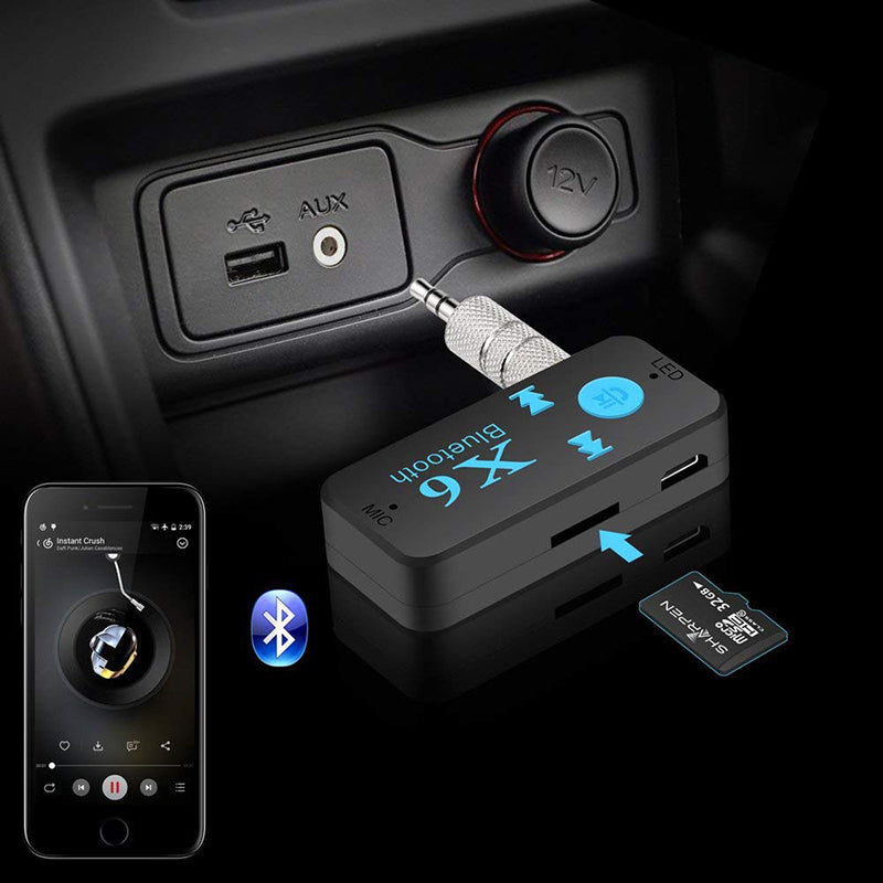 3.5mm Aux Bluetooth Freisprechfunktion Lautsprecher Auto Audio Empfänger