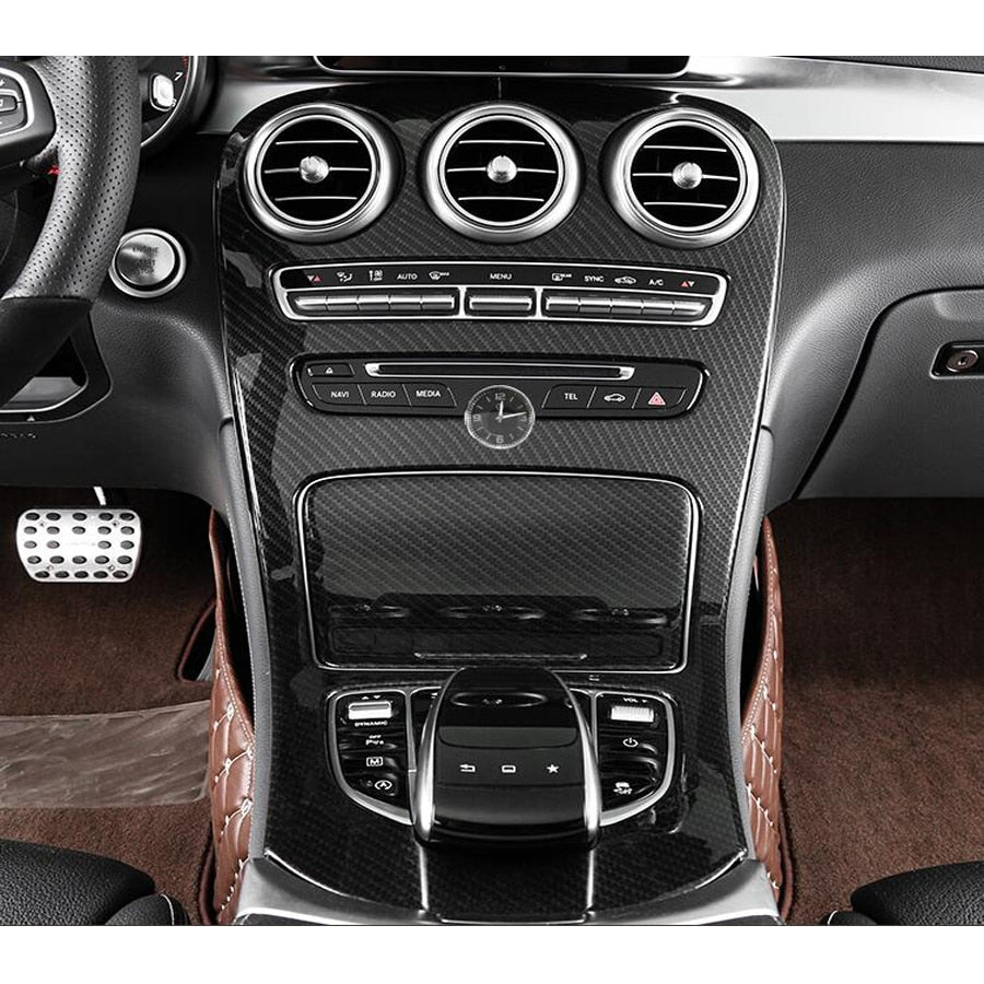 Mercedes GLC C253 X253 / C W205 Carbon Mittelkonsole Armaturenbrett Schalthebel Luftdüsen Abdeckung