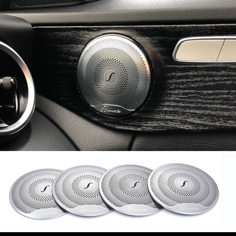 Mercedes GLC C253 X253 / C W205 / E W213 Edelstahl Tür Lautsprecher Ringe Abdeckung
