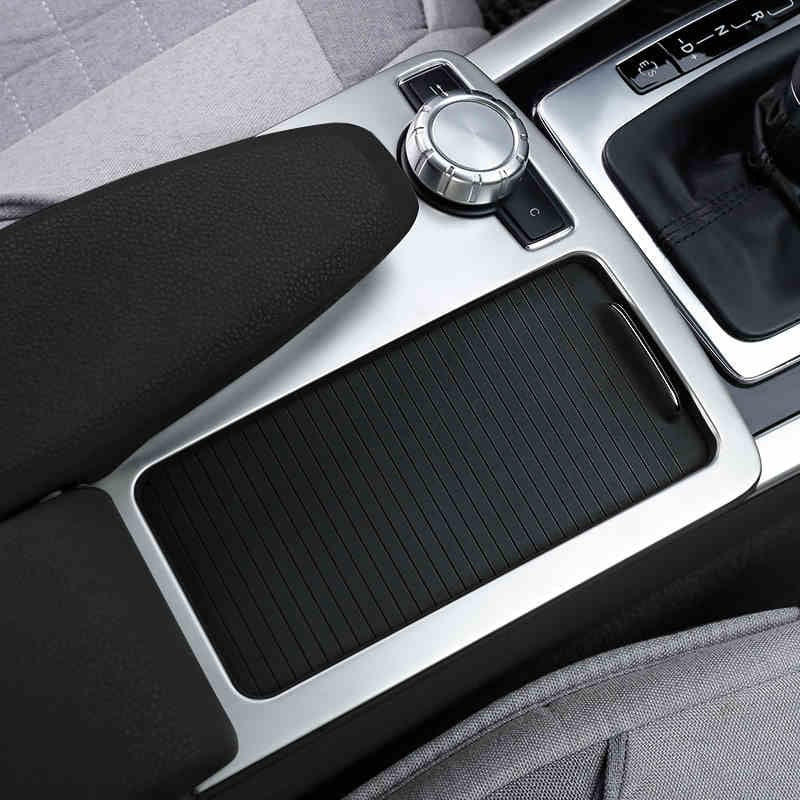 Mercedes C W204 / E C207 W212 Edelstahl Mittelkonsole Ablagekasten Abdeckung Rahmen