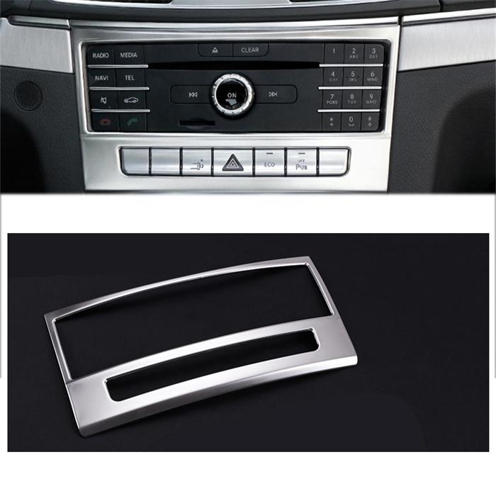 Mercedes E C207 Edelstahl Mittelkonsole Armaturenbrett Radio CD Abdeckung