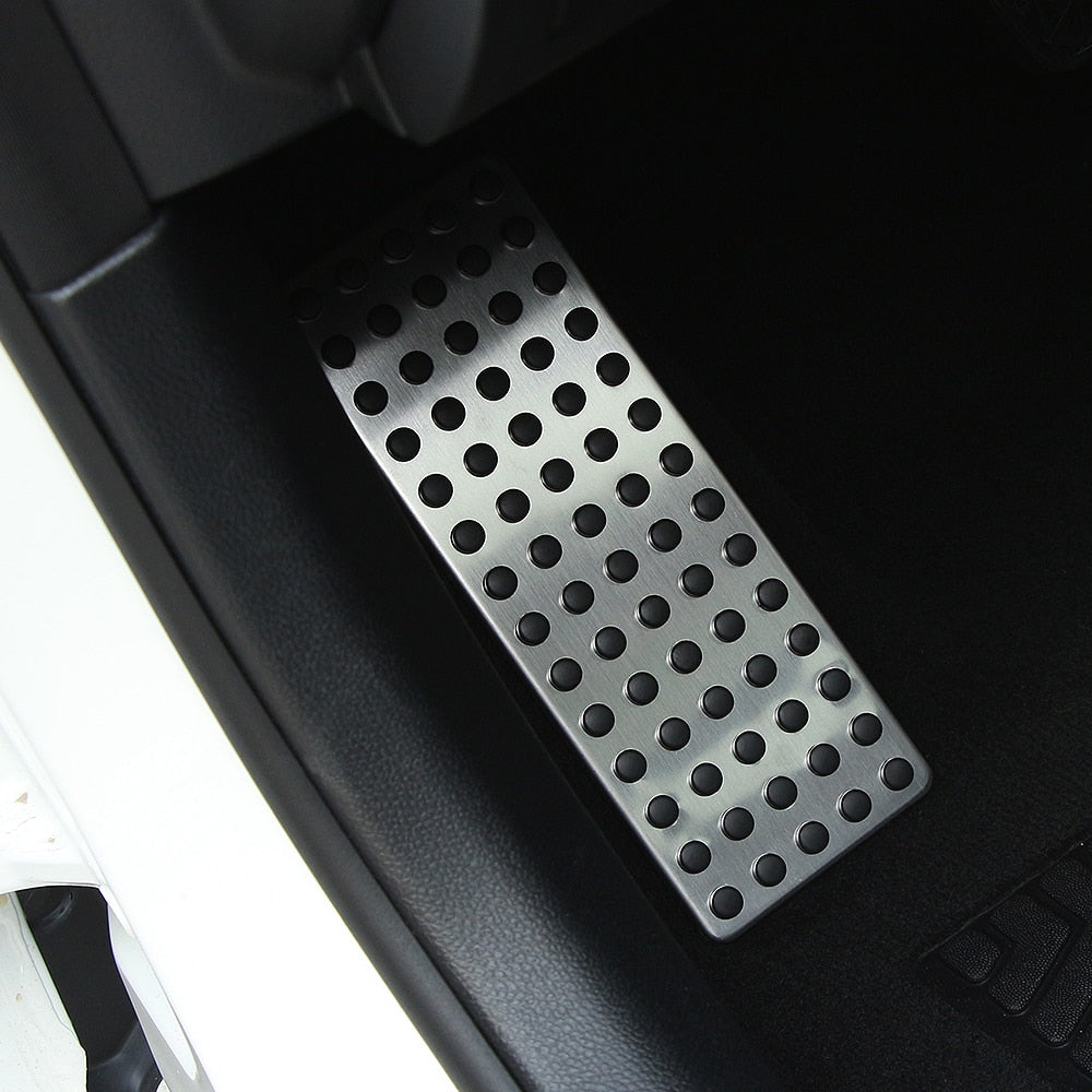 Mercedes C / E / GLC / GLK / S / SL / SLK Klasse Edelstahl Pedal Auflagen Kappen Gaspedal Kupplung Bremse Fußstütze
