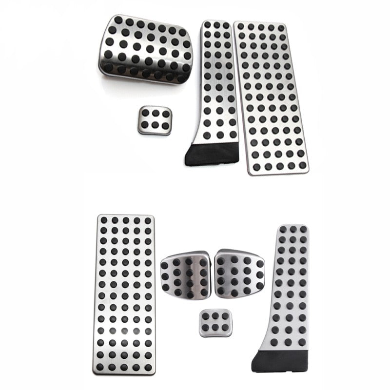 Mercedes C / E / GLC / GLK / S / SL / SLK Klasse Edelstahl Pedal Auflagen Kappen Gaspedal Kupplung Bremse Fußstütze