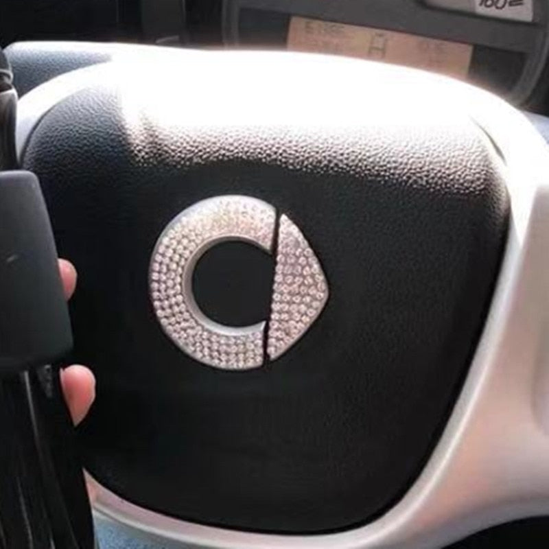 Smart fortwo forfour Glänzende Lenkrad Logo Dekoration