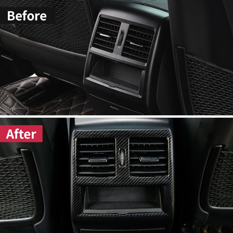 Mercedes GLE C292 W166 / GLS X166 Carbon Edelstahl Armlehne Luftdüsen Lüftung Abdeckung Rahmen