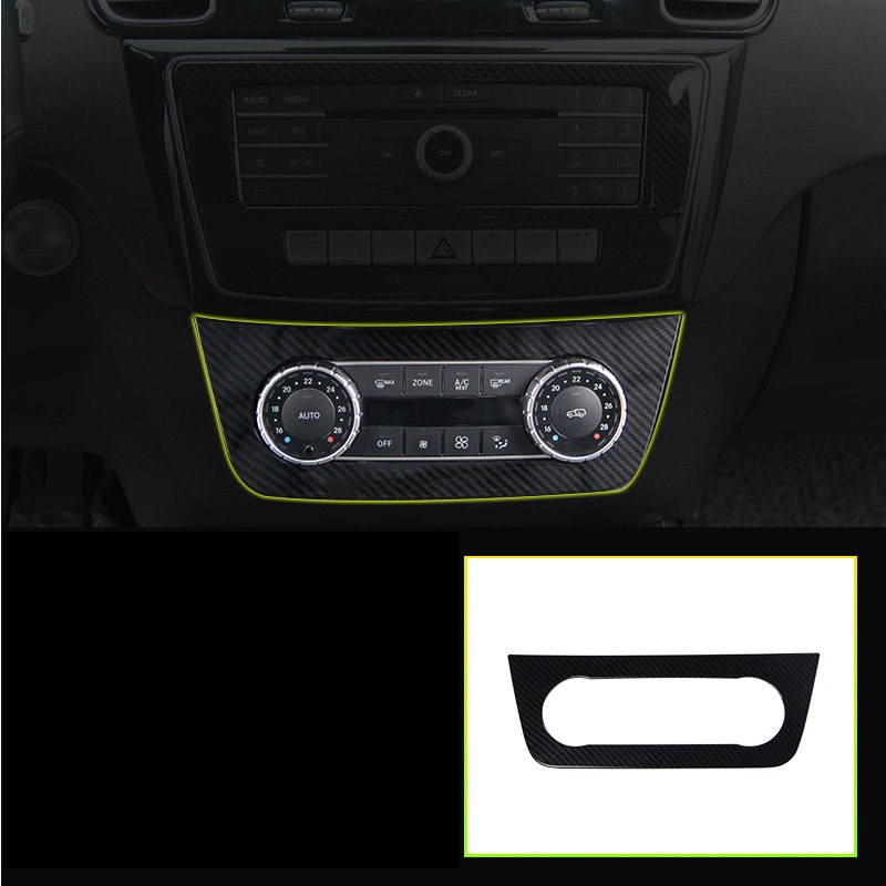 Mercedes GLE C292 W166 / GLS X166 Carbon Edelstahl Mittelkonsole AC Steuerung Radio Abdeckung