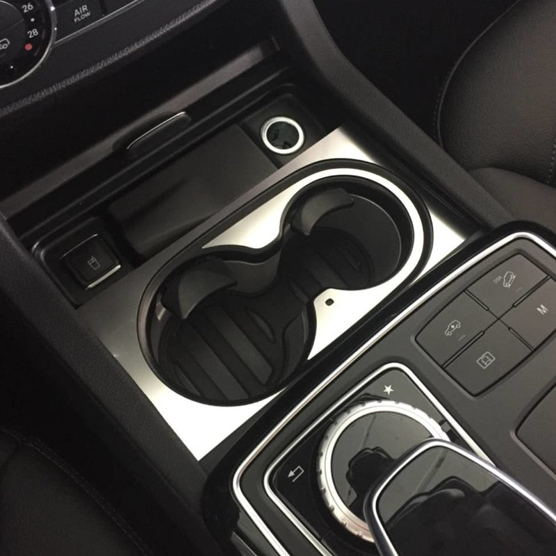 Mercedes GLE C292 W166 / GLS X166 Carbon Edelstahl Mittelkonsole Getränke Becher Wasser Halter Abdeckung