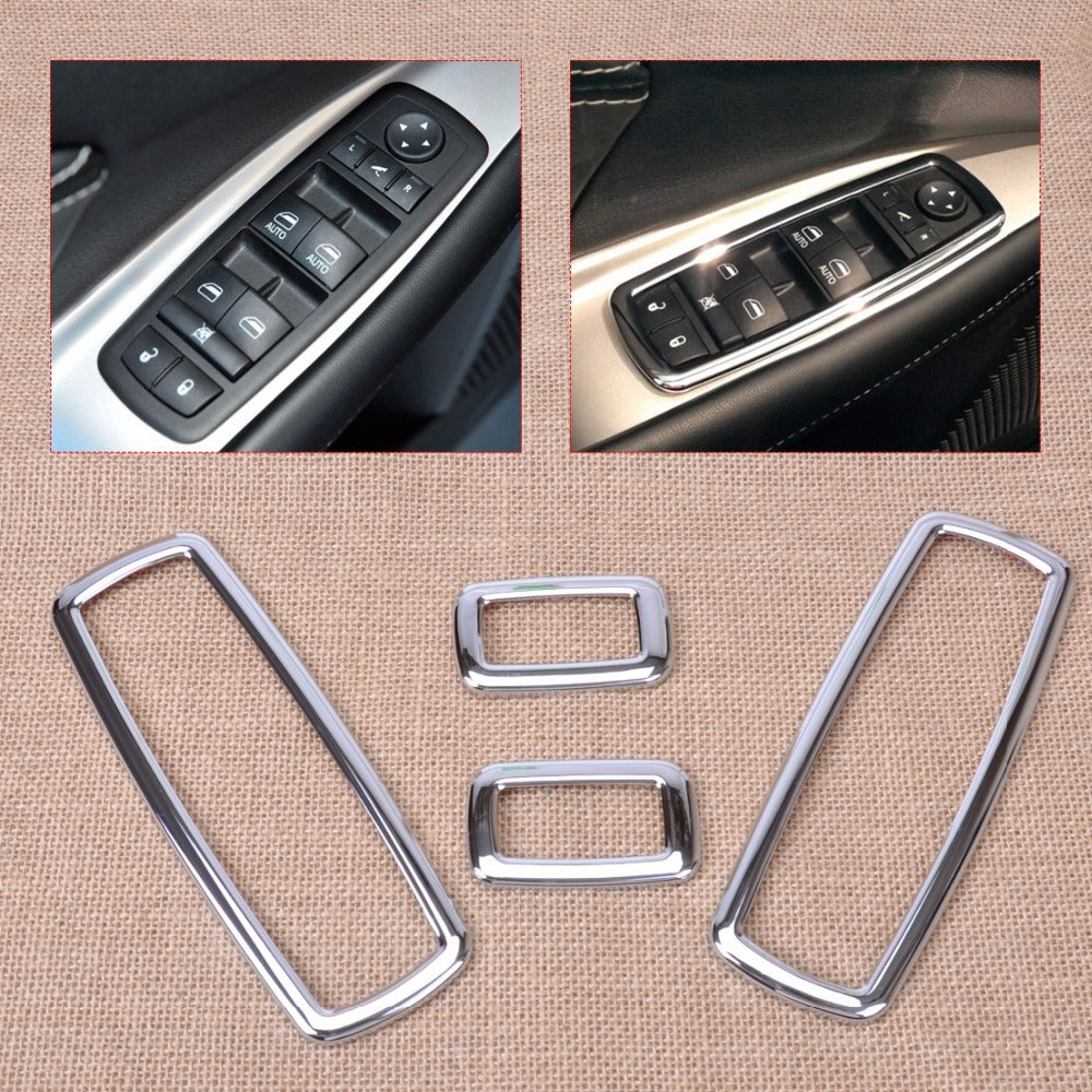 Fiat Freemont I Chrom Fenster Heber Schalter Taster Abdeckung Rahmen