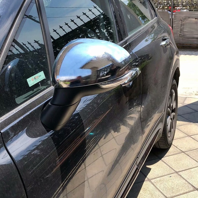 Fiat 500x Chrom Rückspiegel Seitenspiegel Abdeckung Blende