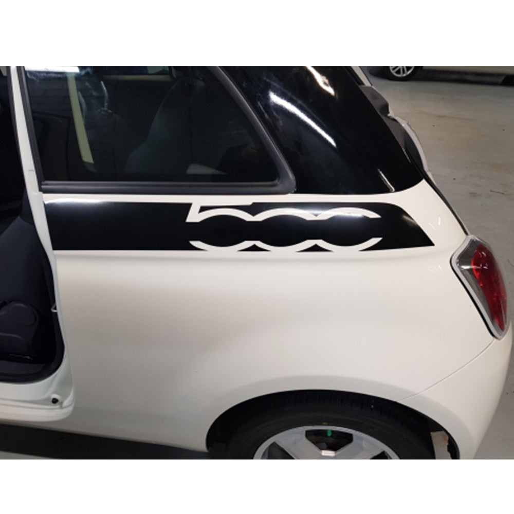 Fiat 500 Styling Seitentür Rennstreifen Beschädigung Schutz