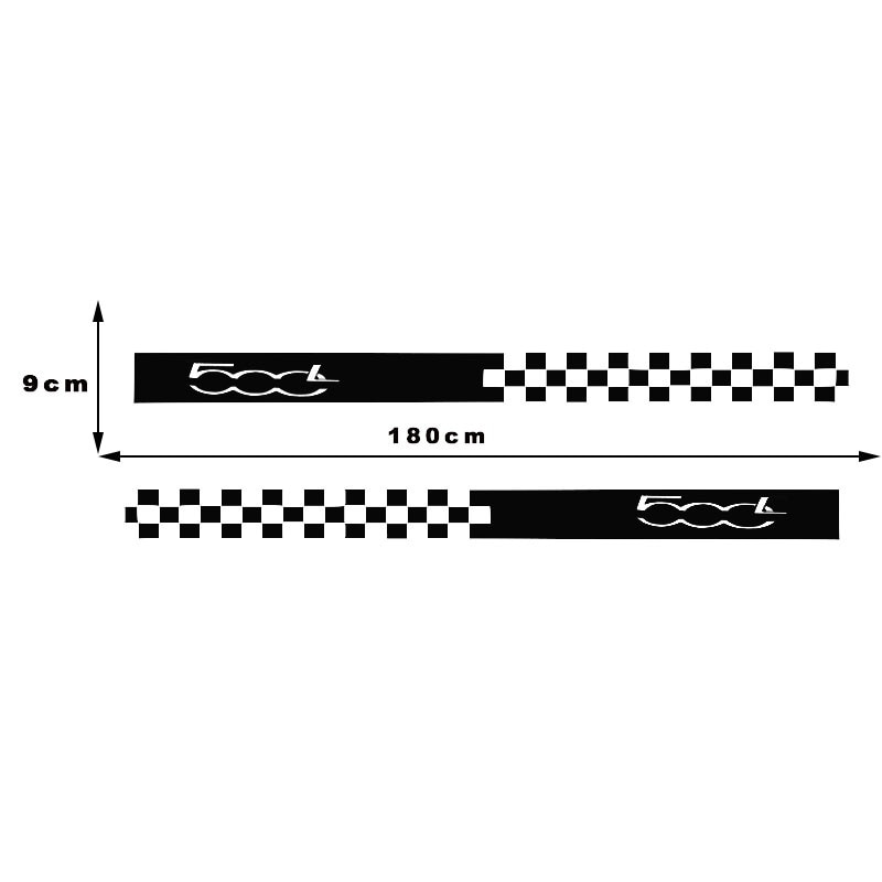 Fiat 500L Styling Seitentür Rennstreifen Checker