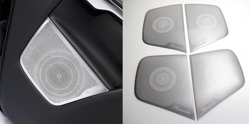 Mercedes A W176 / CLA C117 X117 / GLA X156 Edelstahl Armaturenbrett Tür Lautsprecher Abdeckung