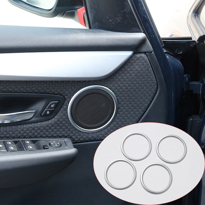 BMW 2 F45 F46 Chrom Tür Lautsprecher Ringe Rahmen Abdeckung