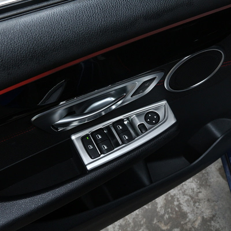 BMW 1 / 2 Chrom Fenster Heber Schalter Taster Abdeckung Rahmen