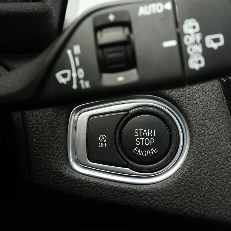 BMW 2 / 3 Chrom Start Stop Knopf Ringe Abdeckung