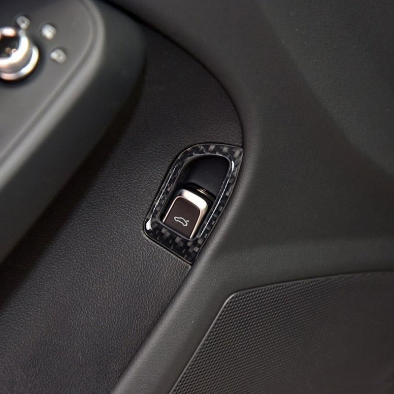 Audi A4 B8 / A5 B8 Carbon Kofferraum Gepäckraum Laderaum Knopf Abdeckung