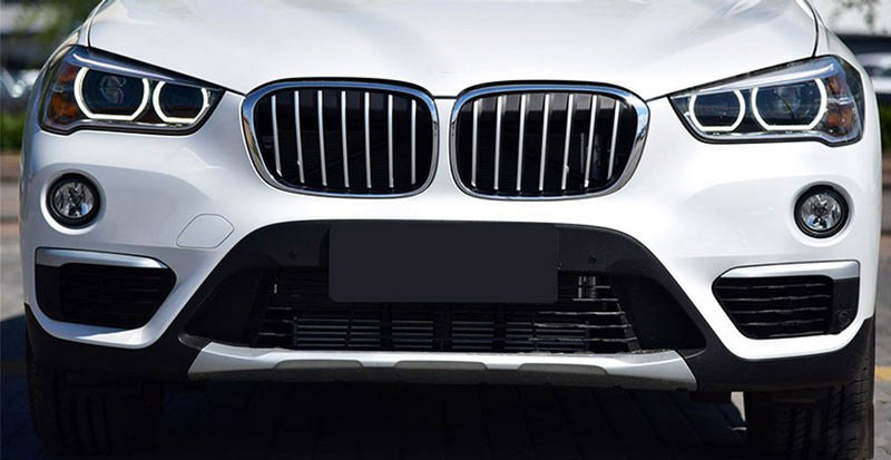 BMW X1 F48 Chrom Luftdüsen Lüftungs Gitter Nebelscheinwerfer Vorne Leiste Abdeckung